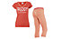 Freddy Pantaloni 3/4 + T-shirt ginnastica donna, Red/Light Red