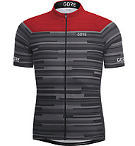 GORE WEAR Stripes Jersey - Fahrradtrikot - Herren, Black/Red