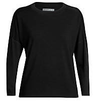Icebreaker Merino Cool-Lite™ Kinetica Crewe - maglietta a manica lunga - donna, Black
