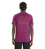 Icebreaker Merino Tech Lite II Mountain Sunset - T-shirt - uomo, Pink