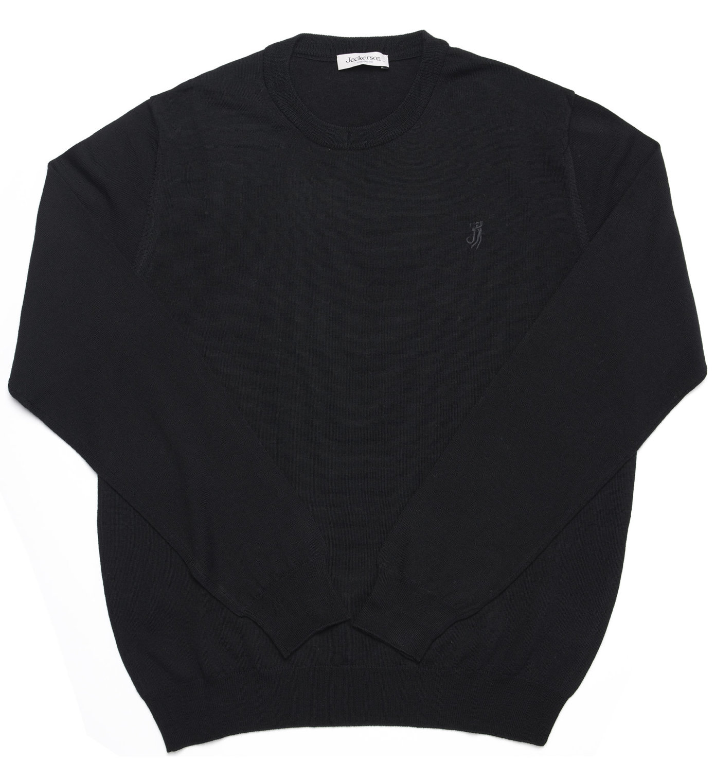 Maglione girocollo da uomo in cotone grigio scuro con logo sul retro | Golden Goose
