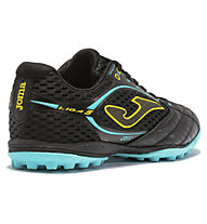 Joma Liga 5 Turf - scarpe da calcio terreni duri - uomo, Black/Light Blue/Yellow