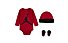 Nike Jordan L/S Jumpman Set 3 - set bebè, Red/Black
