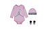 JORDAN L/S Jumpman Set 3 - Babyset, Pink/Grey