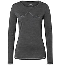 Kaikkialla Kunes W L/S - maglia maniche lunghe - donna, Dark Grey