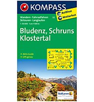 Kompass Karte Nr.32 Bludenz, Schruns, Klostertal 1:50.000, 1:50.000