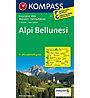 Kompass Carta N° 77 Alpi Bellunesi, 1: 50.000