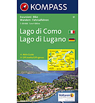Kompass Karte N.91: Lago di Como - 1:50.000, 1:50.000