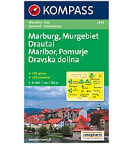 Kompass Karte N.2802: Marburg, Murgebiet Drautal Maribor, Pomurje Dravska 1:75.000, 1:75.000