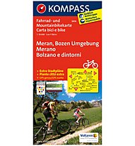 Kompass Carta N.3414 Merano, Bolzano e dintorni 1:70.000, 1:70.000
