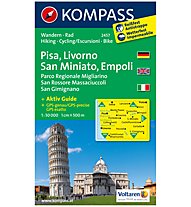 Kompass Carta N.2457: Pisa, Livorno, San Miniato, Empoli 1:50.000, 1:50.000
