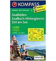 Kompass Karte N.30: Saalfelden, Saalbach-Hinterglemm, Zell am See 1:50.000, 1:50.000