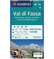 Kompass Karte N.686: Val di Fassa, Marmolada 1:25.000, 1:25.000
