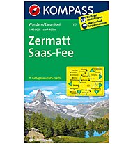 Kompass Karte Nr. 117 Zermatt, Saas Fee 1:40.000, 1:40.000