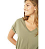 Mandala Easy V-neck Gots - T-shirt Fitness - donna, Green