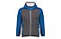 Meru Hamilton Boys Stretch Wool Fix Hood - giacca in pile - bambino, Grey/Light Blue