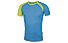 Meru New Speed Techno T-Shirt, Royal Blue/Kiwi