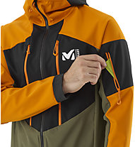 Millet M White Shield M - giacca softshell - uomo, Orange/Black/Green