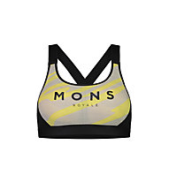 Mons Royale Stella X-Back - Sport-BH - Damen, Beige/Yellow/Black