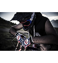 Mottolino Clothing Downhill Gloves - guanti bici - uomo, White/Blue/Red