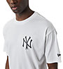 New Era Cap Mlb Big Logo Oversized Ny - T-shirt - uomo, White
