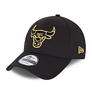 New Era Cap NE Metallic Logo 9Forty Chicago Bulls - cappellino, Black/Gold