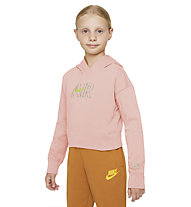 Nike Air Big French - felpa con cappuccio - bambina, Pink