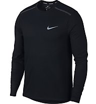 Nike Breathe Tailwind Running - Runningshirt Langarm - Herren, Black