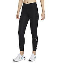 Nike Dri-FIT Swoosh Run W 7/8 - pantaloni running - donna, Black
