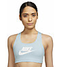 Nike Dri-FIT Swoosh W - reggiseno sportivo medio sostegno - donna, Light Blue