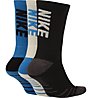 Nike Everyday Max Cushioned Crew Training (3 Pair) - Kurze Socken (2 Paare), Black/Beige/Light Blue