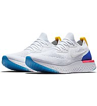 Nike Epic React Flyknit - scarpe running neutre - uomo, White/Blue