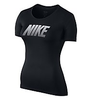 Nike Pro Cool Grx SS Top - T-shirt donna, Black/White