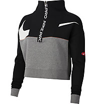 Nike Pro Dri-FIT Get Fit - felpa con zip - donna, Black/Grey