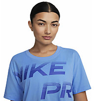 Nike Pro Dri-FIT Graphic W - T-Shirt - Damen, Light Blue