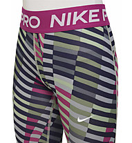 Nike Pro Dri-FIT Jr - Trainingshosen - Mädchen, Pink/Black/Green