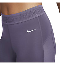 Nike Pro Mid Rise 7/8 Mesh W - pantaloni fitness - donna, Purple
