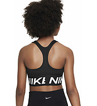 Nike Pro Swoosh Jr - reggiseno sportivo basso sostegno - bambina, Black