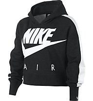 Nike Sportswear Cropped Fleece - felpa con cappuccio - bambina, Black