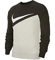 Nike Sportswear Swoosh French Terry Crew - Sweatshirt - Herren, Beige/Brown