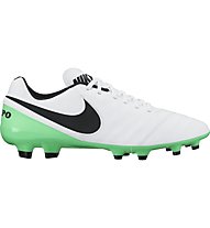 Nike Tiempo Genio II Leather - scarpe da calcio uomo, White/Green