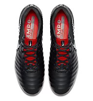 Nike Tiempo Legend 7 Elite FG - Fußballschuh kompakter Rasen, Black/Red