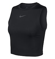 Nike Top Cropped W - top running - donna, Black