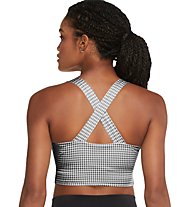 Nike Yoga Cropped Gingham - top fitness - donna, White, Black