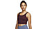 Nike Yoga Luxe Crop - top fitness - donna, Brown