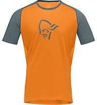 Norrona Fjørå Wool - T-shirt - uomo, Orange/Green