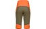 Norrona Fjora Flex 1 - pantaloni corti trekking - donna, Dark Orange/Green