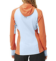 Norrona Senja warm1 Hood Ws - Fleece-Sweatshirt - Damen, Orange/Light Blue