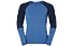 Odlo Evolution Warm Shirt LS crew neck, Directoire Blue/Navy Blue