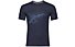 Odlo F-Dry Print Bl Crew New - T- Shirt - Herren, Dark Blue